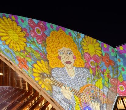 Badu Gili: wonder women art projects on the sails of Sydney opera house.