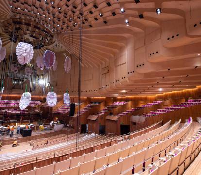 A wide shot of the Concert Hall whilst it's being renovated.