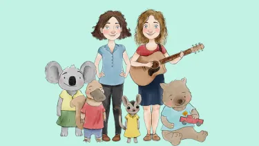 Animated teeny tiny stevies musical group.