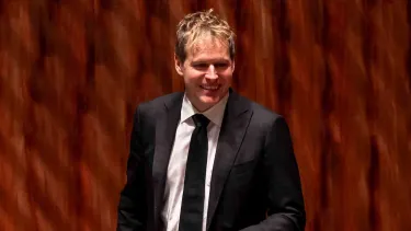 Timothy Constable stands in the Concert Hall.