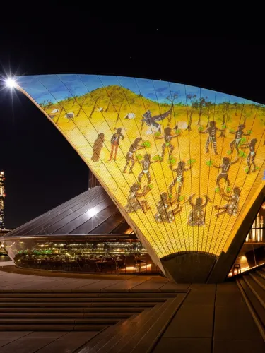 Badu Gili: wonder women art projects on the sails of Sydney opera house.