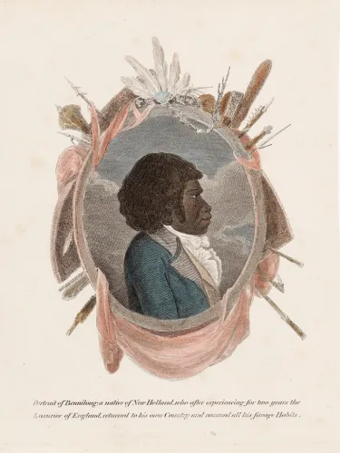 A painting of person from Wangal people.