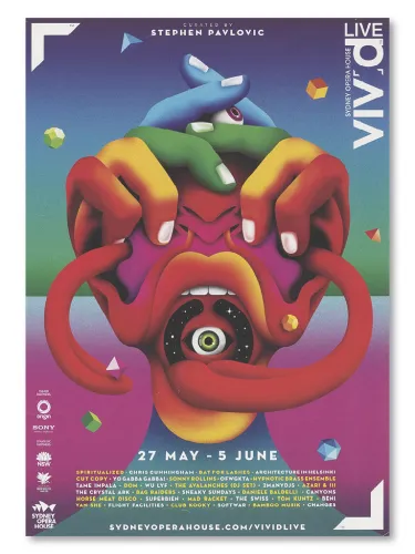 Colorful hands, interlocked around an eye.