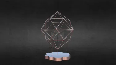 A 3D model of artificial reef pod.